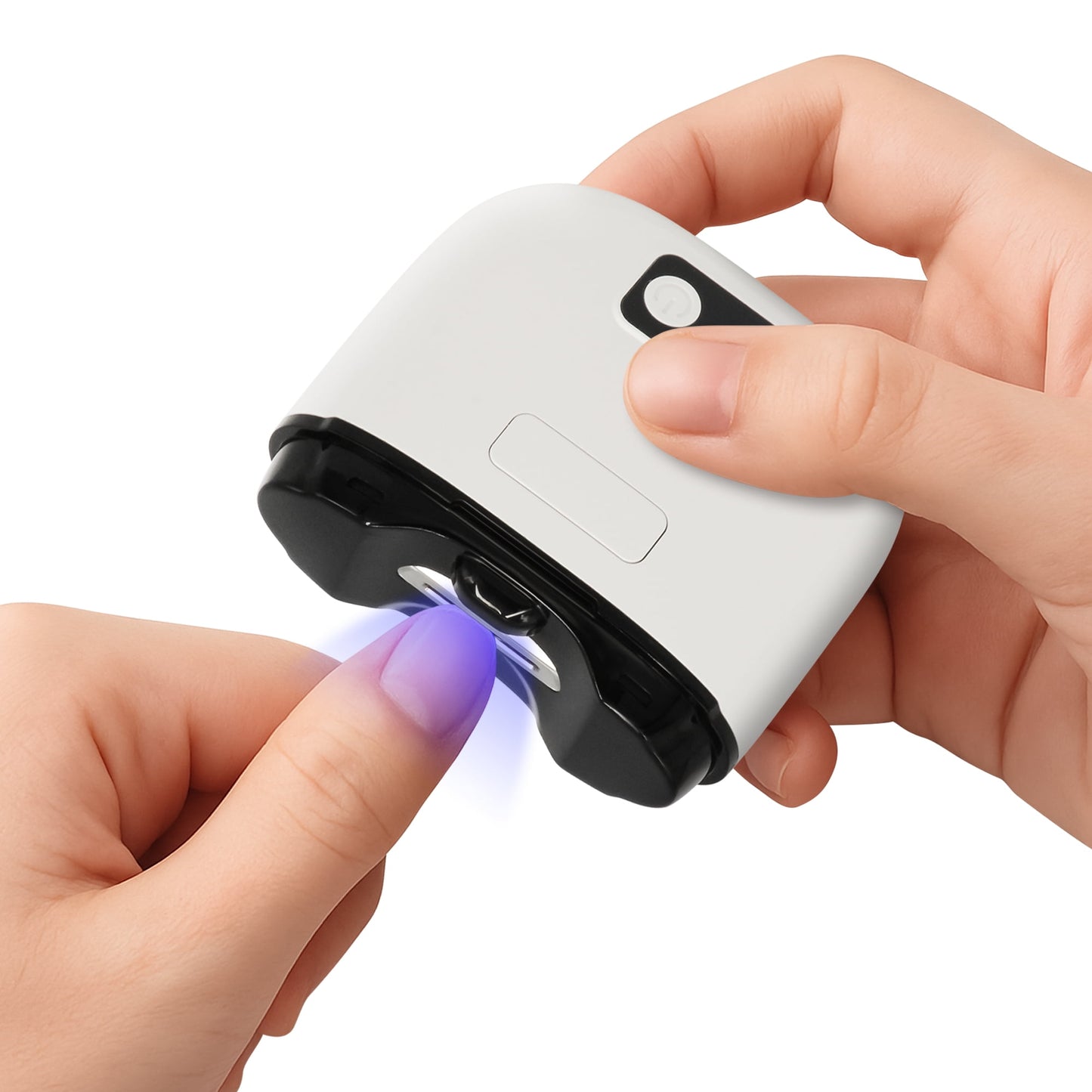 Electric Nail Clipper with Clippings Catcher - 3-Speed Automatic Nail Trimmer with LED Light, Safe for Adults, Seniors, Kids & Babies (White)