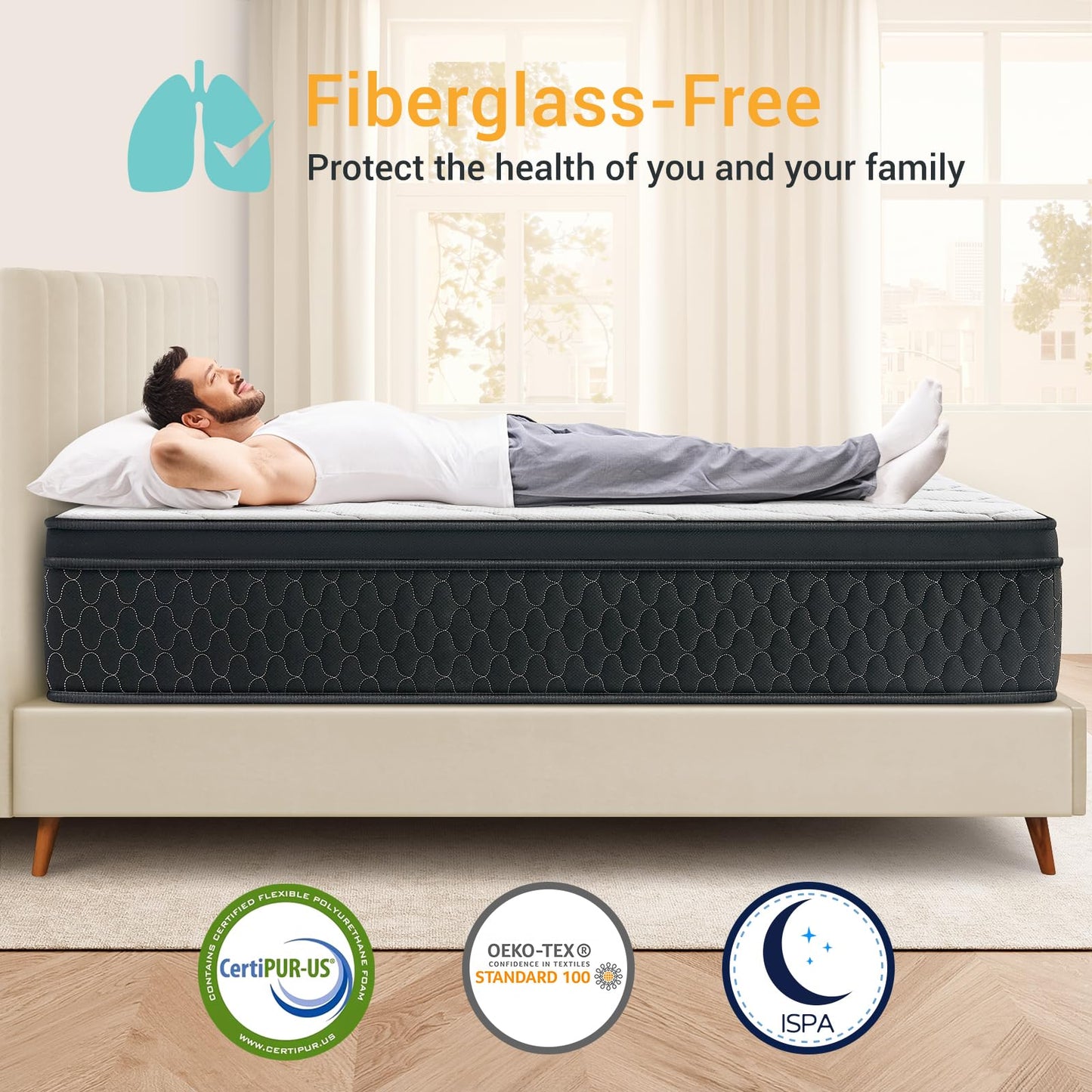 Queen Size Mattress,Memory Foam Hybird Mattress in a Box