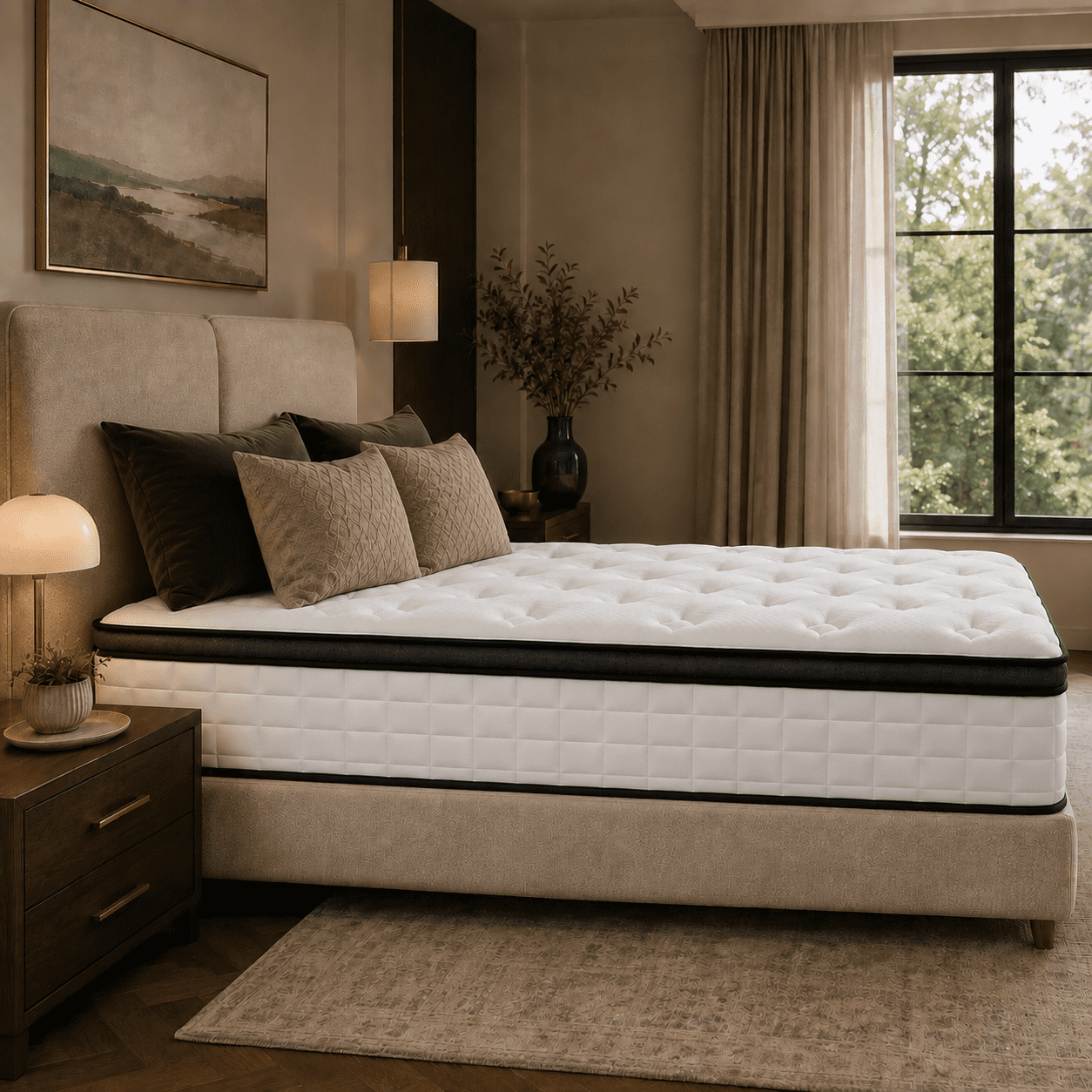 10" Queen Mattress, Euro Top Foam & Pocket Spring Hybrid Mattress in a Box, Plush Comfort, Pressure Relief and Motion Isolation