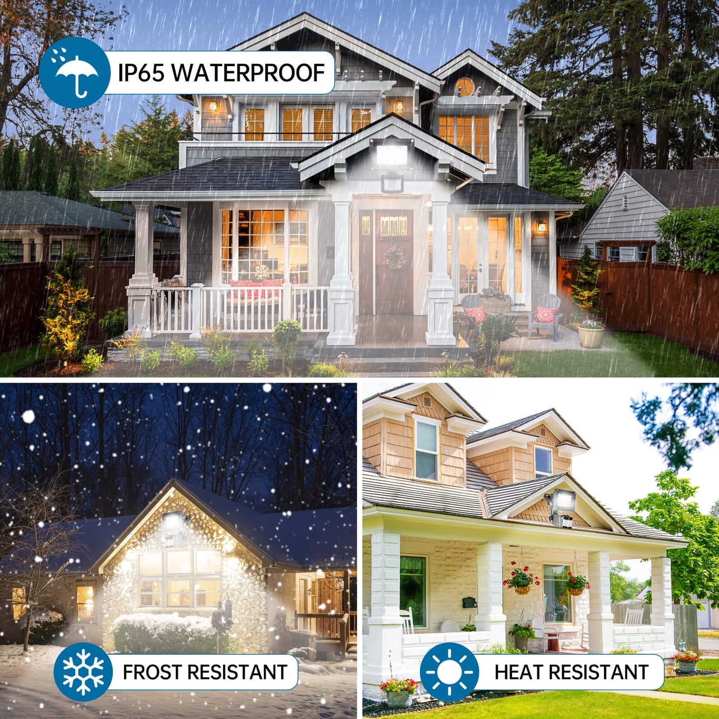 Sentryse Motion Sensor Flood Lights Outdoor, Waterproof LED Security Light for Garage, Yard, Porch