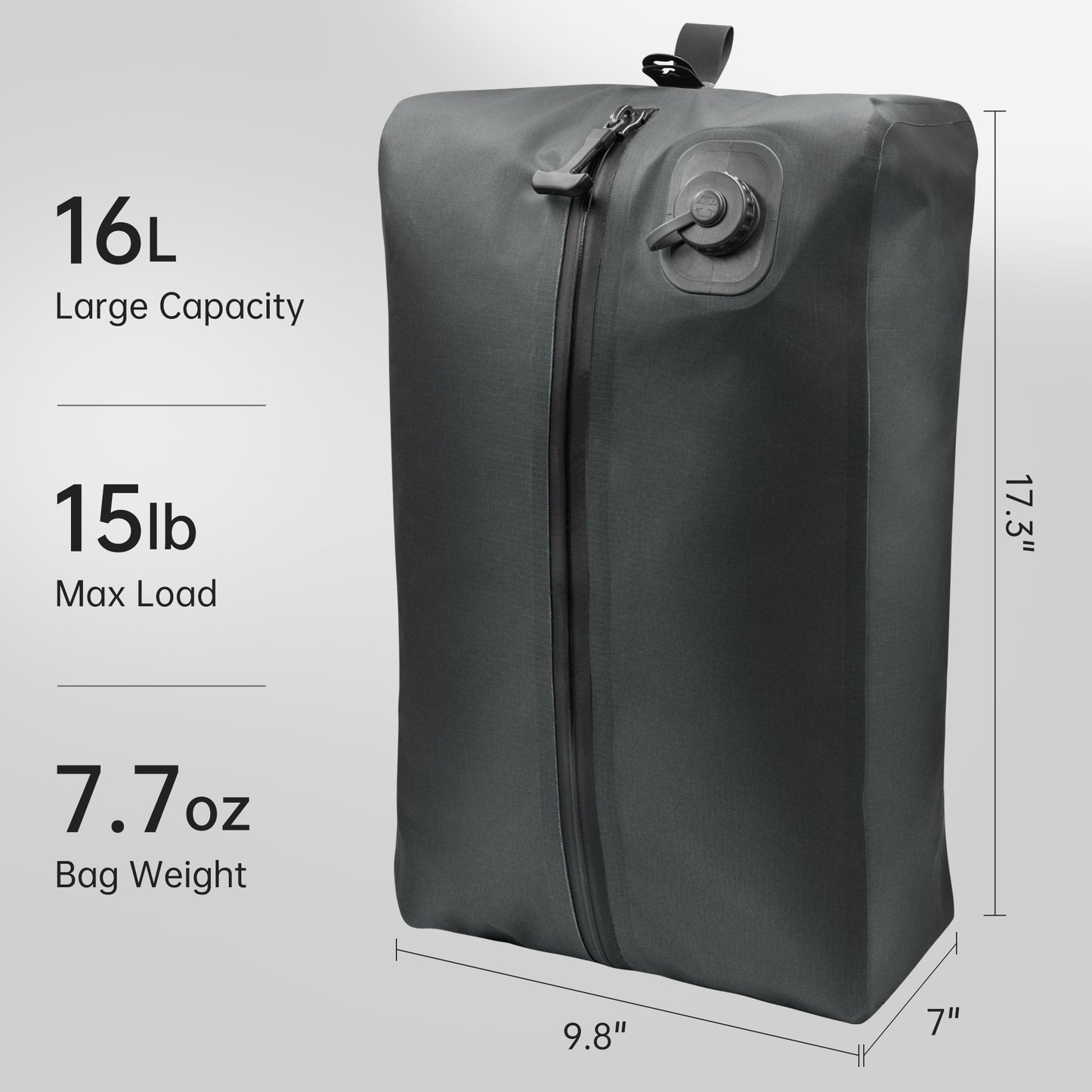 Sentryse 2-Pack Vacuum Bag for Travel, 16L TPU Vacuum Compression Bag for Carry on Suitcases & Backpack, Waterproof, Built-In Electric Pump, Space-Saving Travel Organizer, Black