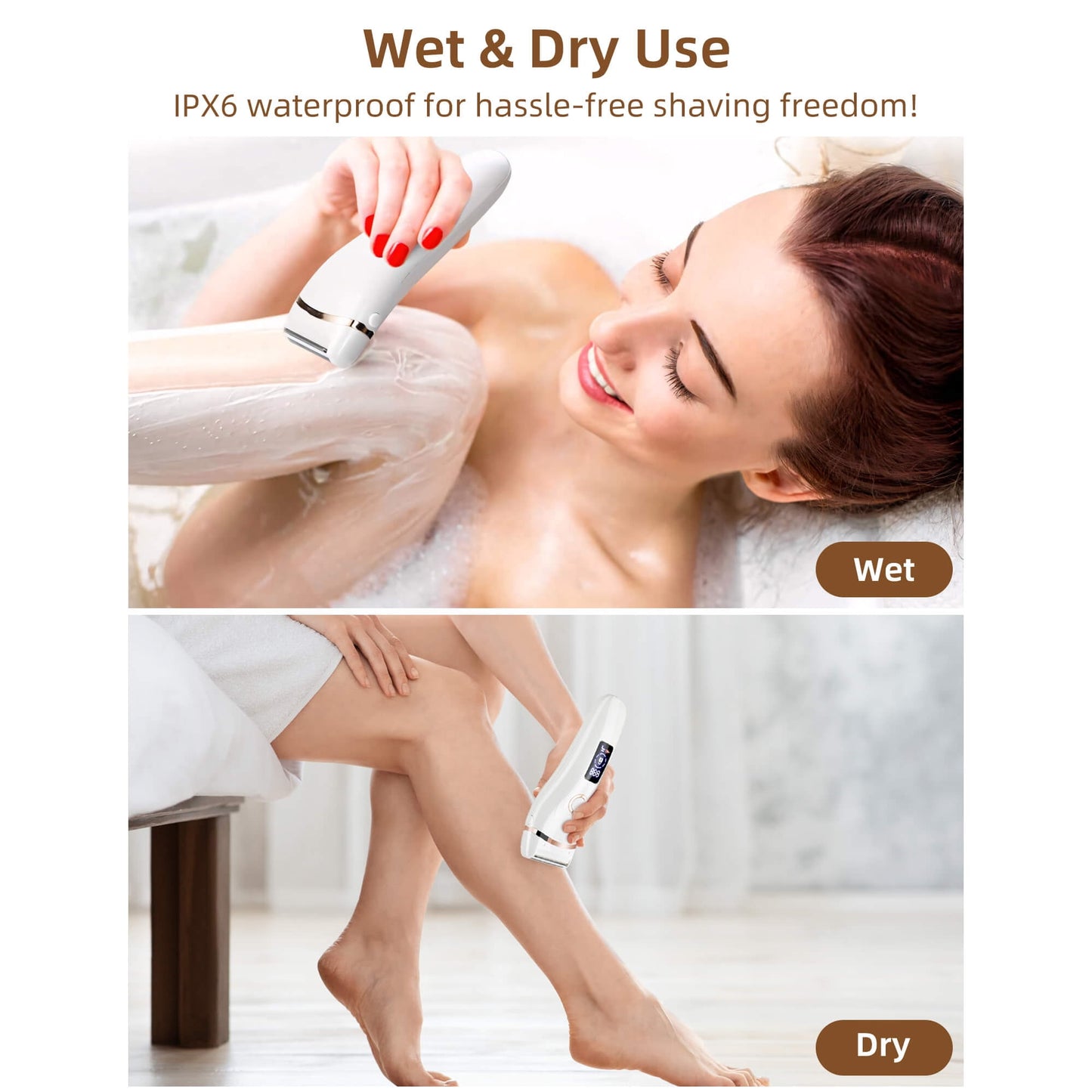 Sentryse Electric Shaver for Women, 3 in 1 Lady Electric Razor Body Hair Remover, Rechargeable Bikini Trimmer for Face Legs Armpit Underarms