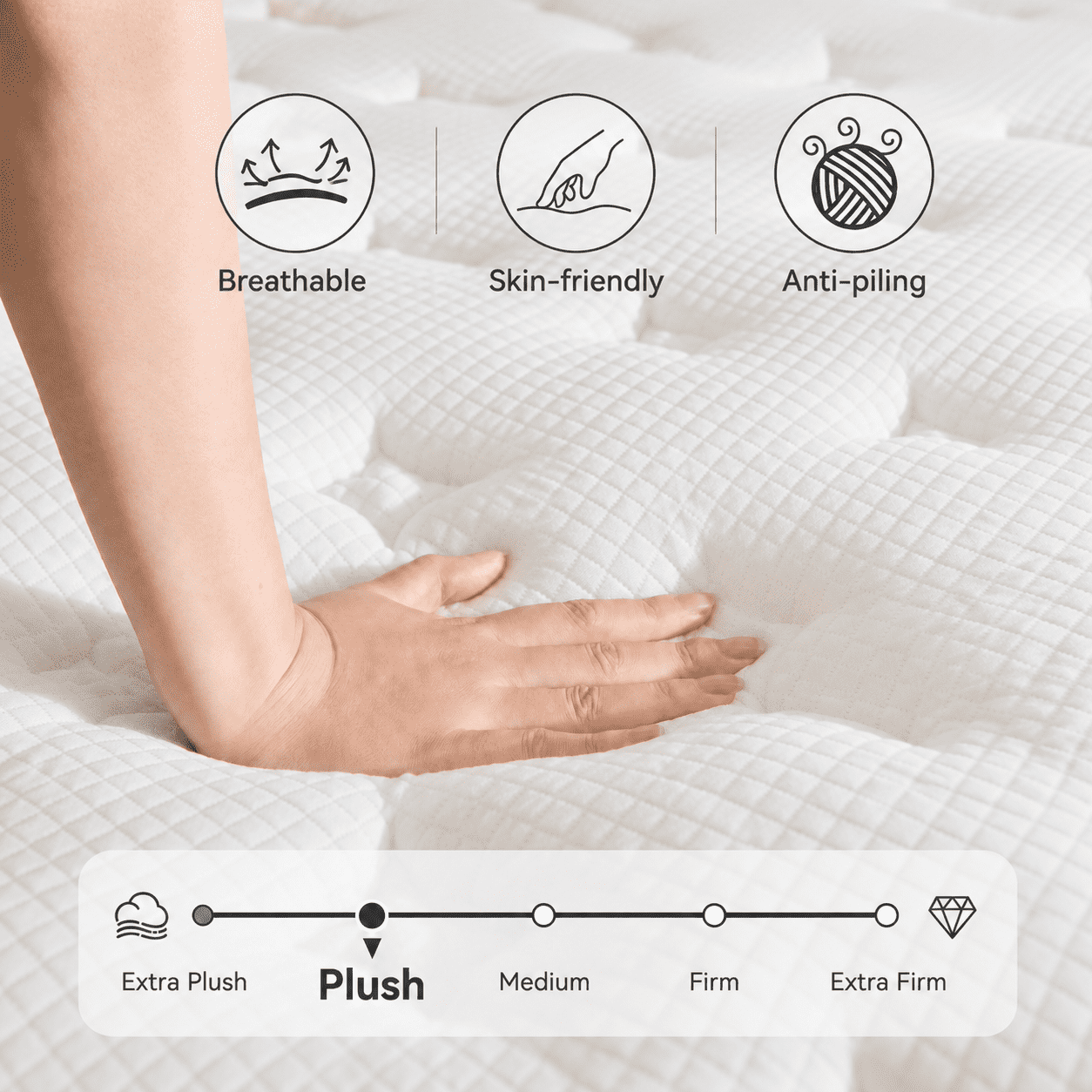 10" Queen Mattress, Euro Top Foam & Pocket Spring Hybrid Mattress in a Box, Plush Comfort, Pressure Relief and Motion Isolation