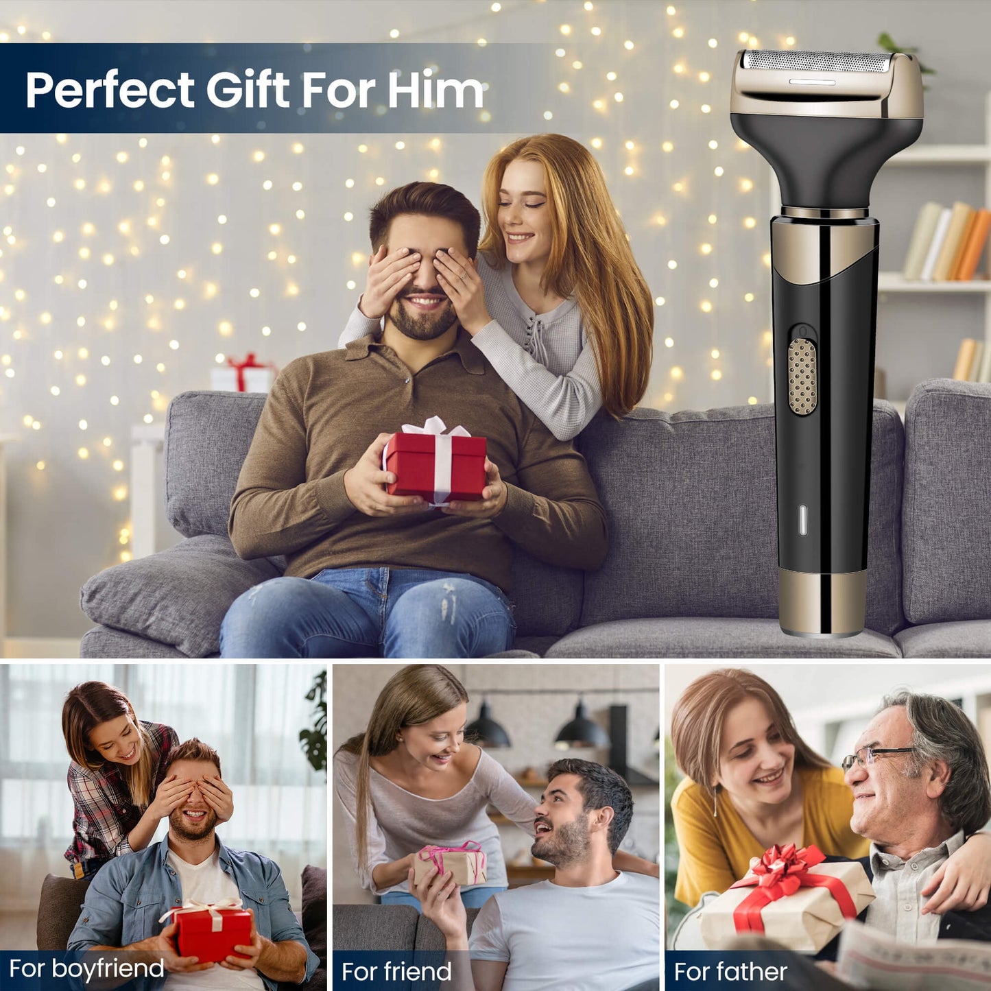 Sentryse Nose Hair Trimmer, 4 in 1 Electric Razor for Men, Cordless Waterproof Ear and Nose Hair Trimmer