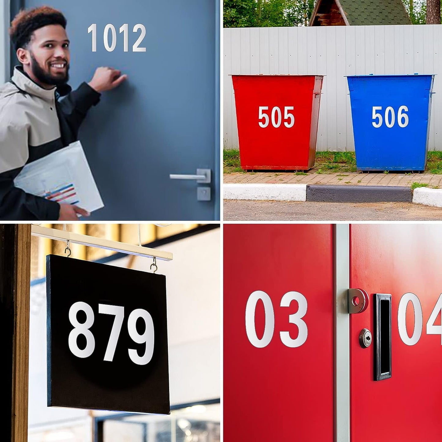 Sentryse Reflective Mailbox Numbers for Outside, 5 Sets Waterproof Mailbox Numbers Stickers for Mailbox, Door, Garbage Bins, Self Adhesive