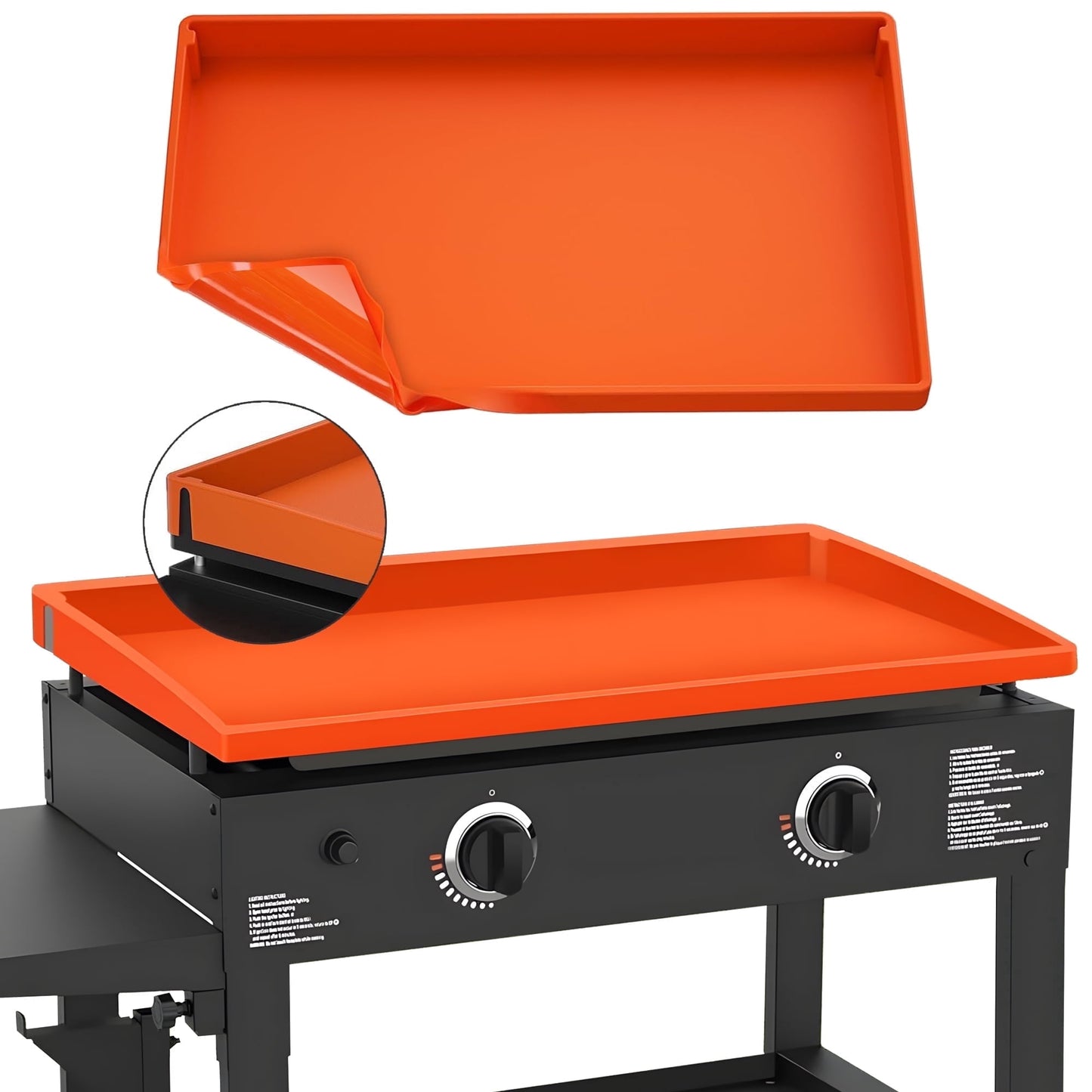 36" Full-Edge Protective Griddle Mat for Blackstone, Food-Grade Silicone Griddle Cover, Blackstone Griddle Accessories, Orange