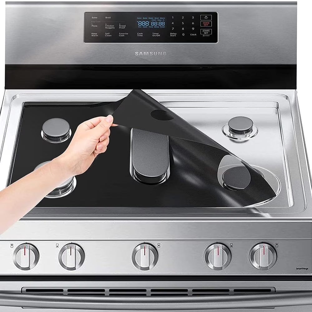 Stove Cover, Silicone Reusable Gas Range Protector, Stove Top Protectors for Samsung, Fast Clean Liners for Kitchen/Cooking, Reusable, Non-Stick, Safe and Non-toxic