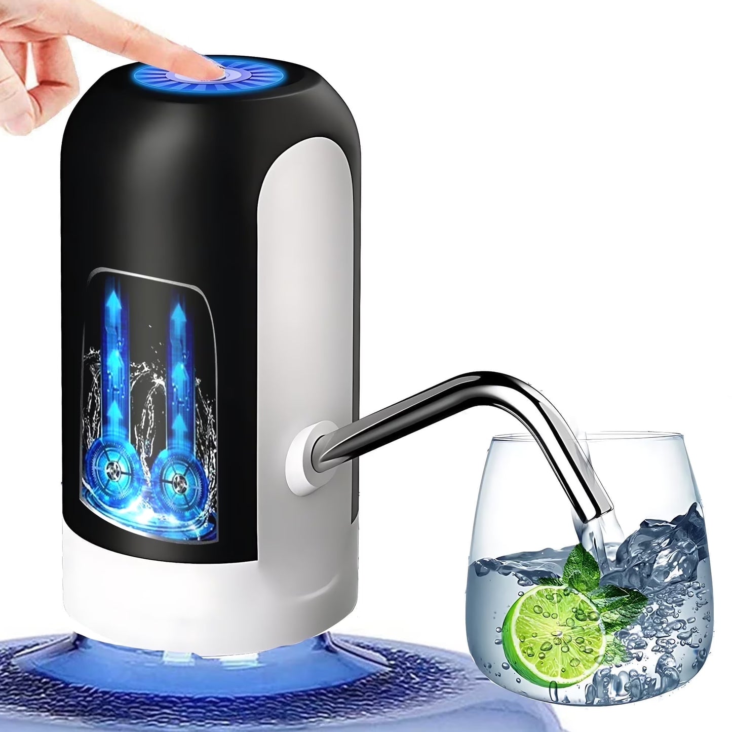 Sentryse Water Dispenser Pump, Automatic Electric Drinking Water Pump for 5 Gallon Water Bottle, Black