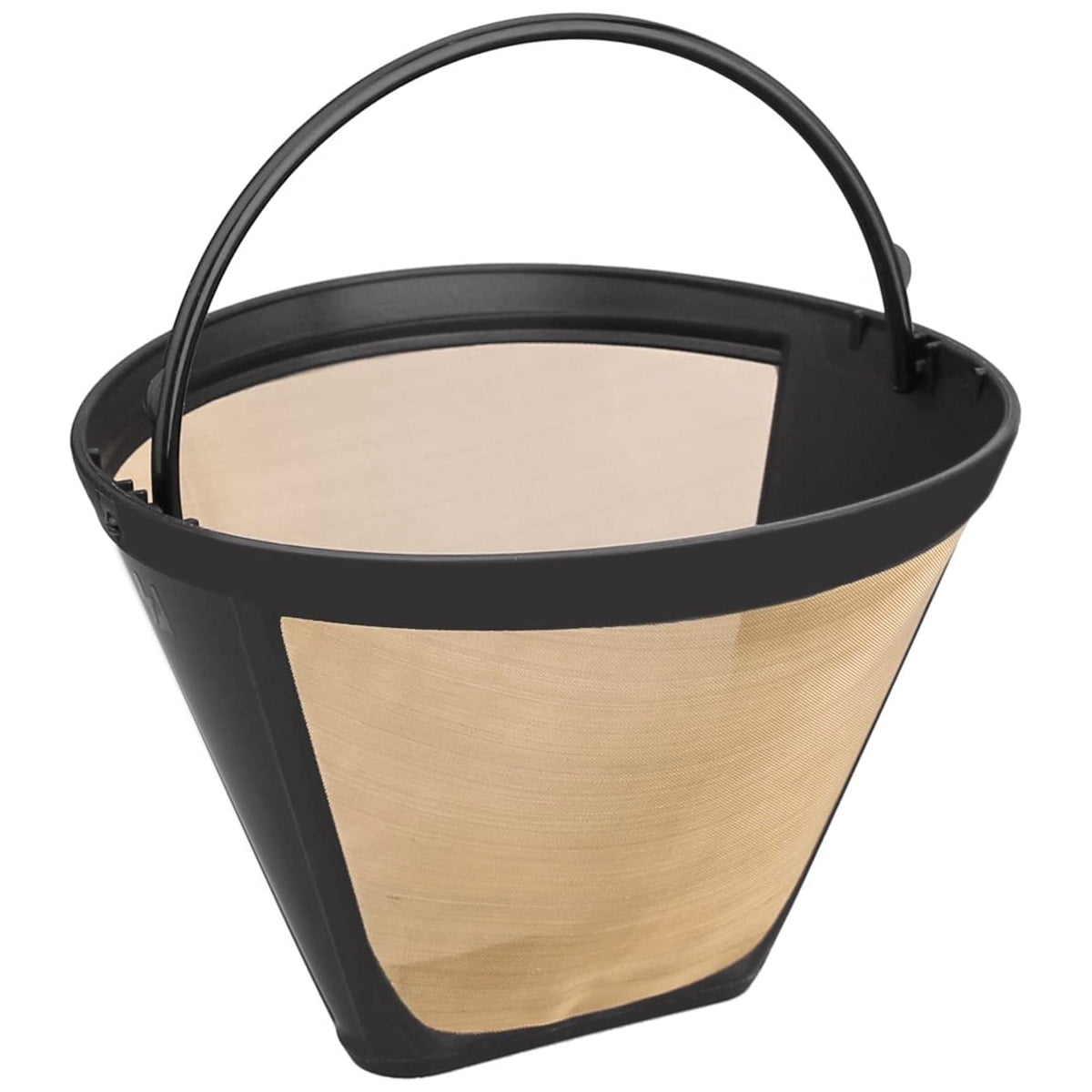 Sentryse GTF-4 Reusable Coffee Filter, Gold Tone Replacement Brew Filter Compatible with Ninja Coffee Brewer, Cone Style, 2 Pack