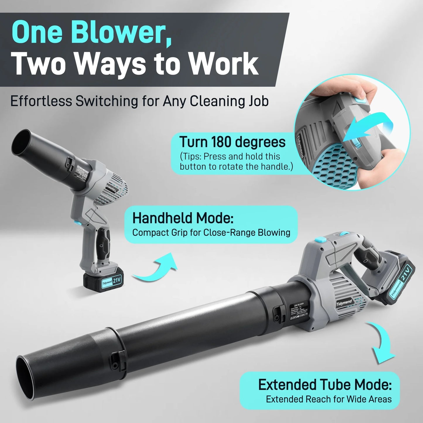 Sentryse Cordless Leaf Blower with Battery and Charger, 330 CFM, 2 x 4.0Ah Batteries, 5 Speeds, Powerful Leaf Blower for Lawn Care, Yard, Patio