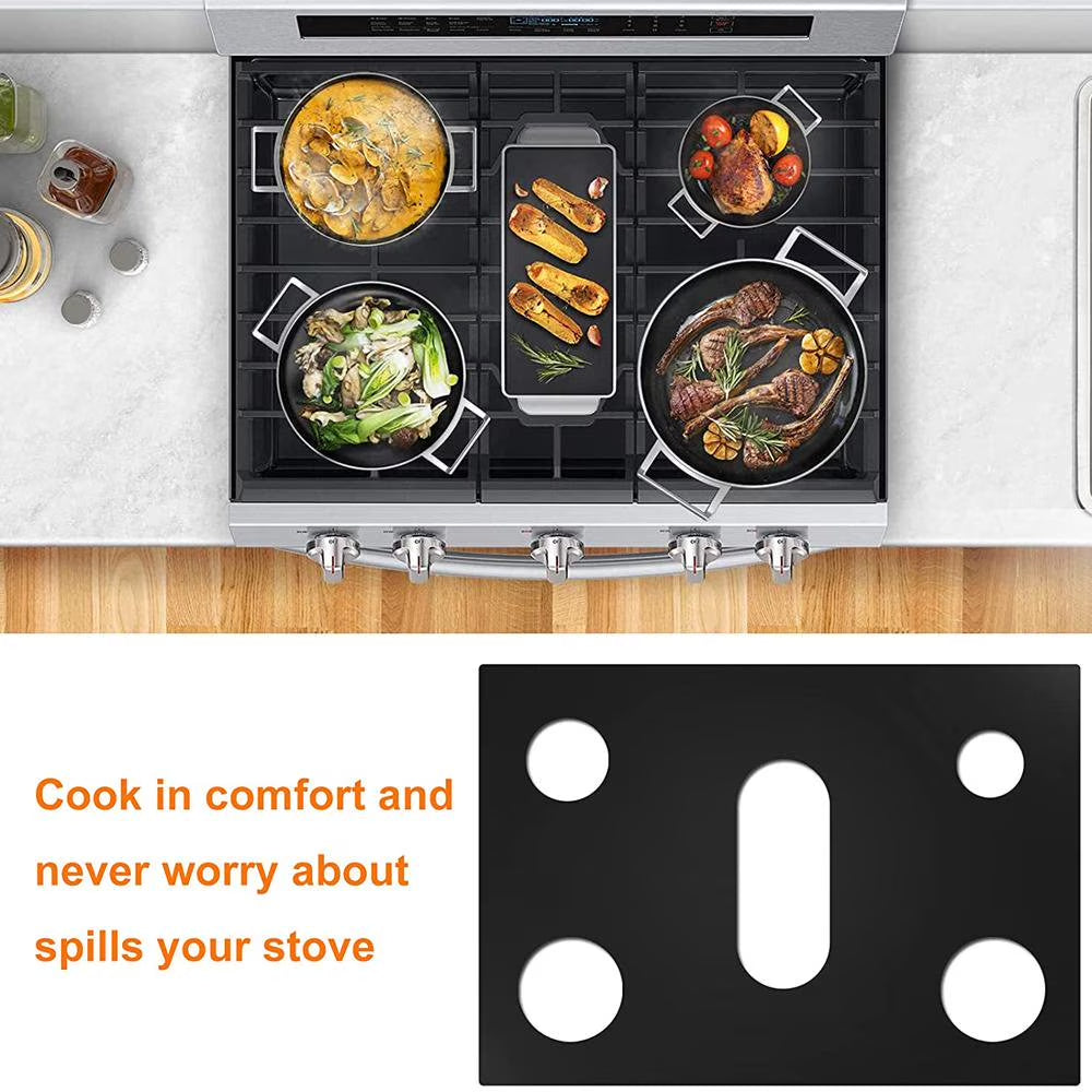 Stove Cover, Silicone Reusable Gas Range Protector, Stove Top Protectors for Samsung, Fast Clean Liners for Kitchen/Cooking, Reusable, Non-Stick, Safe and Non-toxic