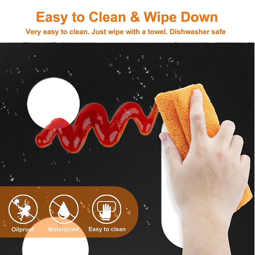 Stove Cover, Silicone Reusable Gas Range Protector, Stove Top Protectors for Samsung, Fast Clean Liners for Kitchen/Cooking, Reusable, Non-Stick, Safe and Non-toxic