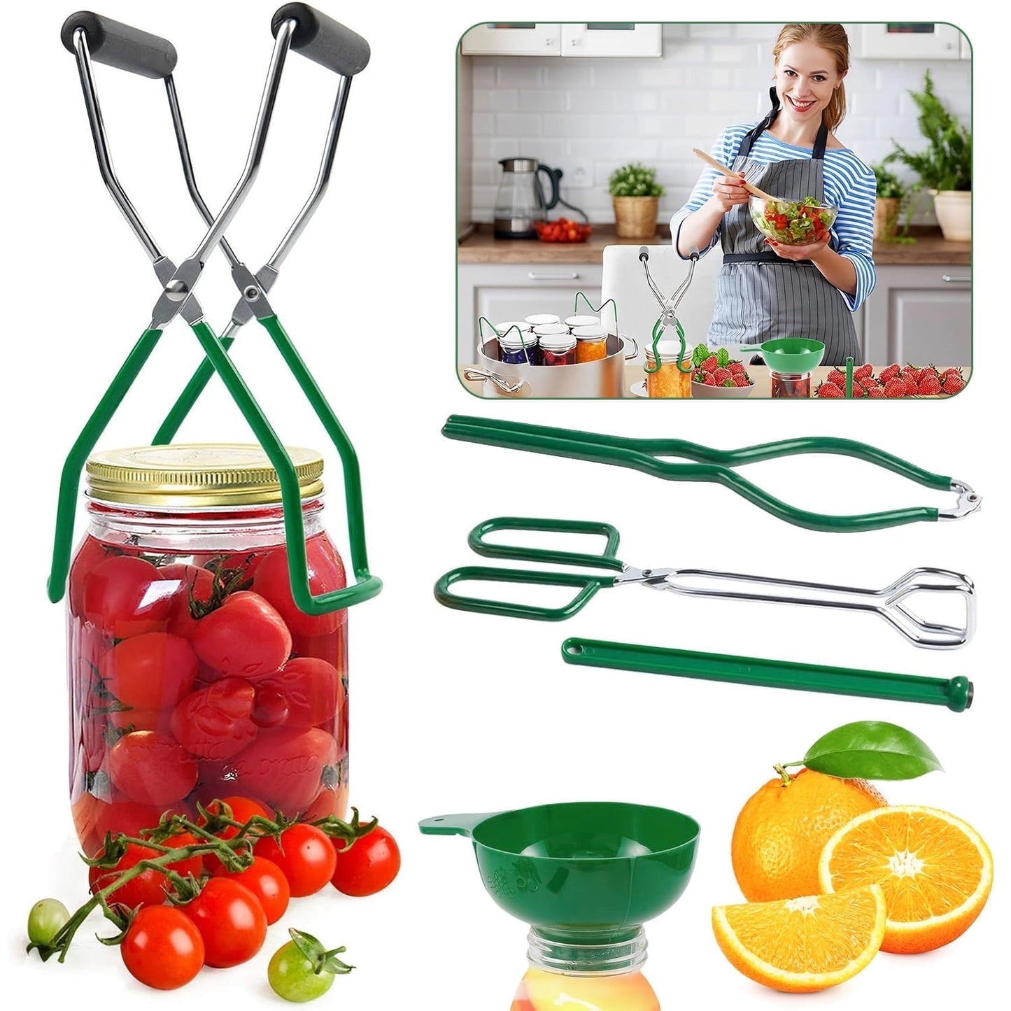 Sentryse Canning Kit, 5 Piece Canning Supplies Starter Kit, Stainless Steel Canning Set for Beginner
