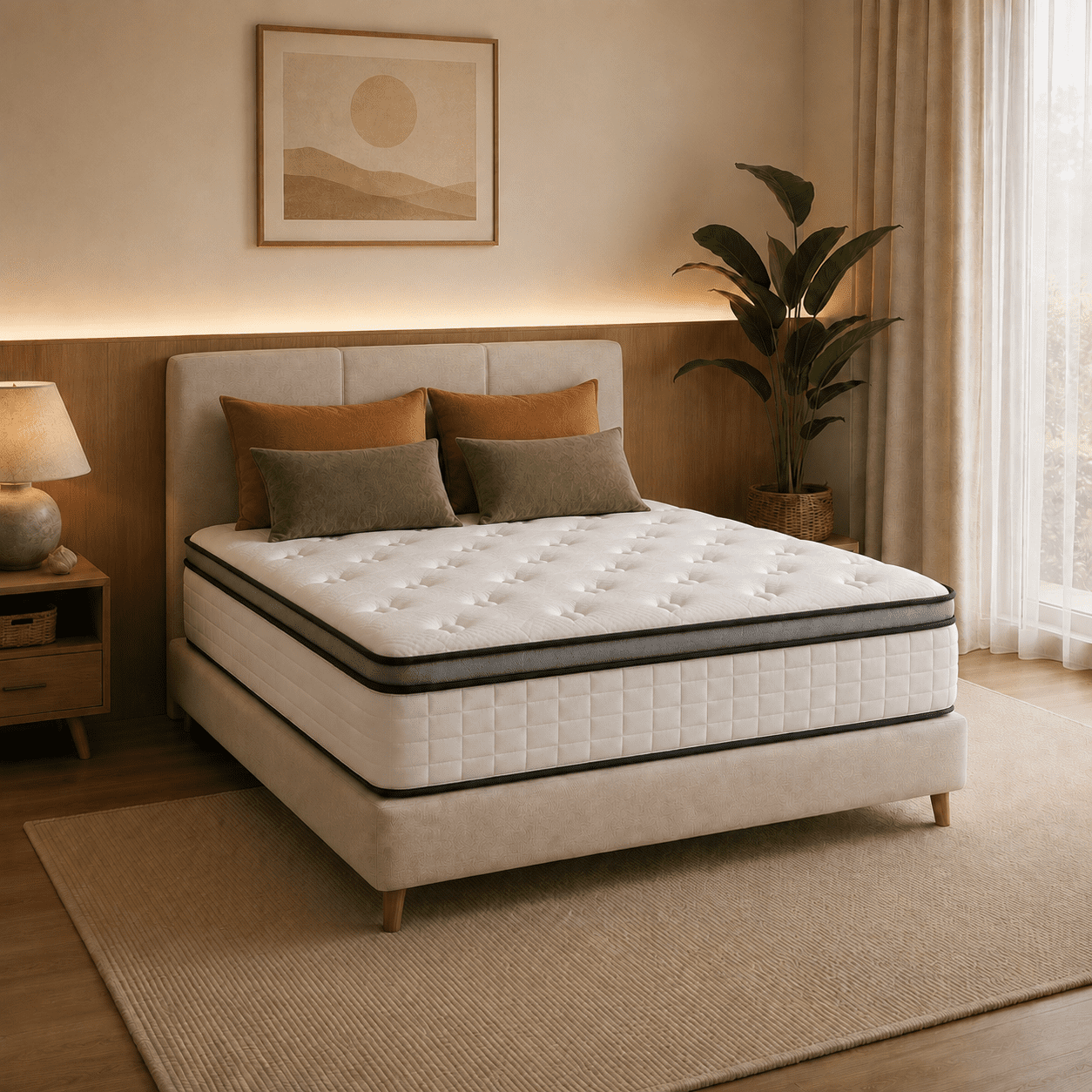 10" Queen Mattress, Euro Top Foam & Pocket Spring Hybrid Mattress in a Box, Plush Comfort, Pressure Relief and Motion Isolation