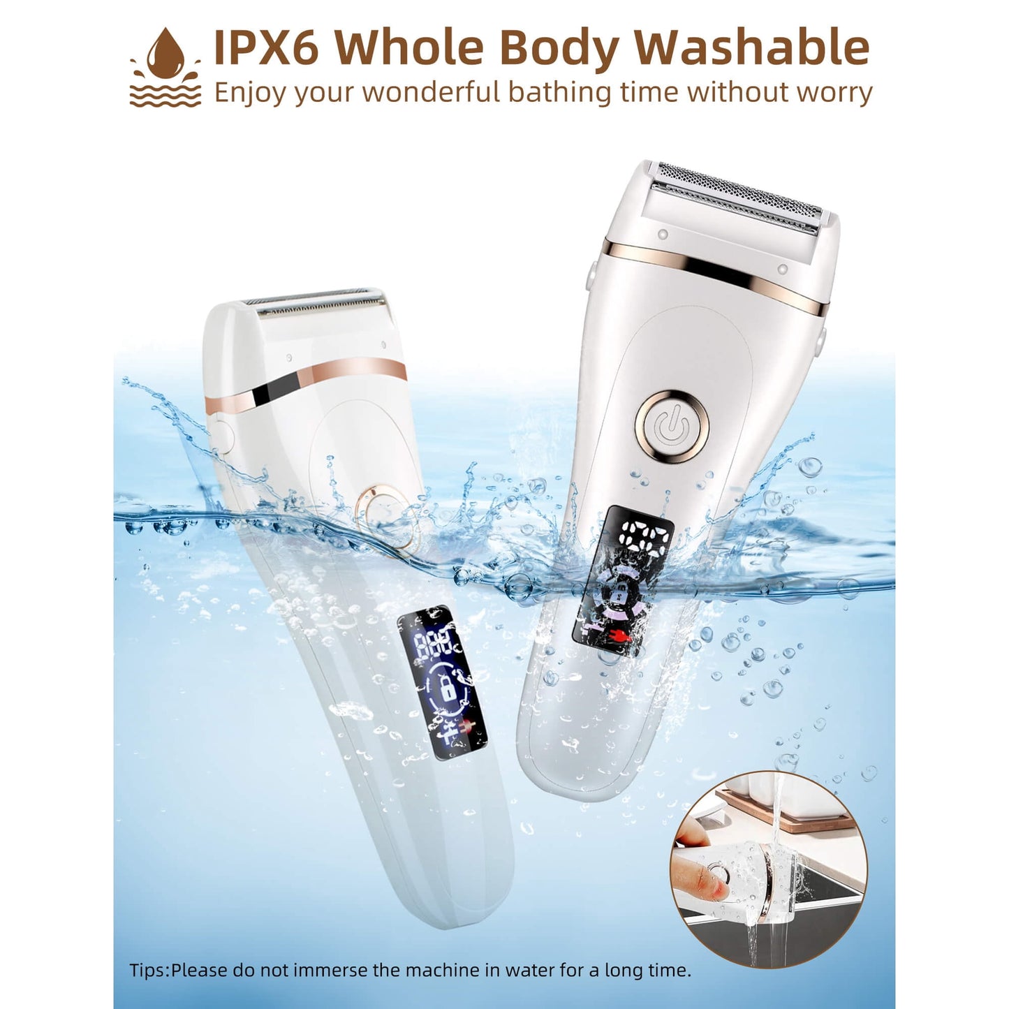 Sentryse Electric Shaver for Women, 3 in 1 Lady Electric Razor Body Hair Remover, Rechargeable Bikini Trimmer for Face Legs Armpit Underarms