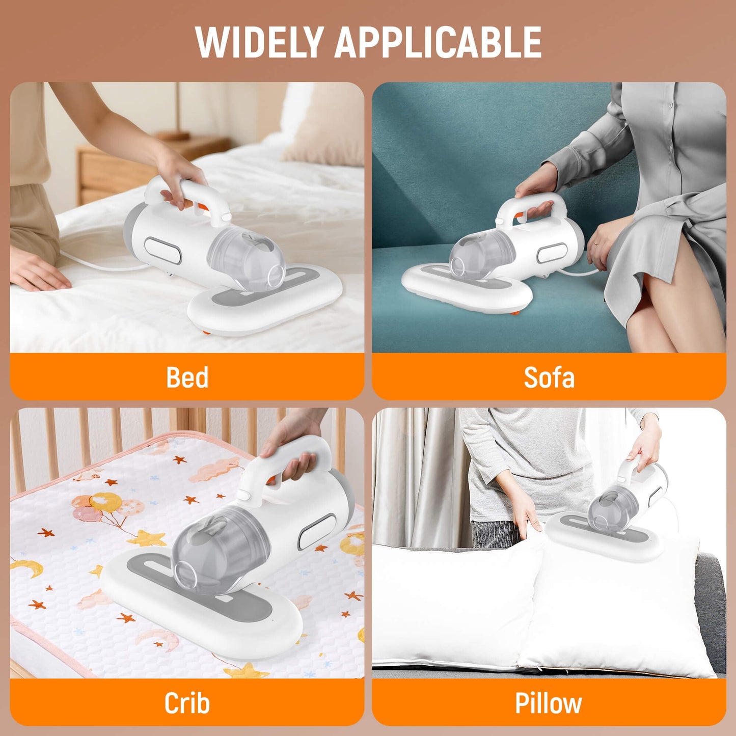 Sentryse 11Kpa Handheld Mattress Vacuum Cleaner, UV Light for Deep Cleaning Bed, Sofa, Couch, Pillow
